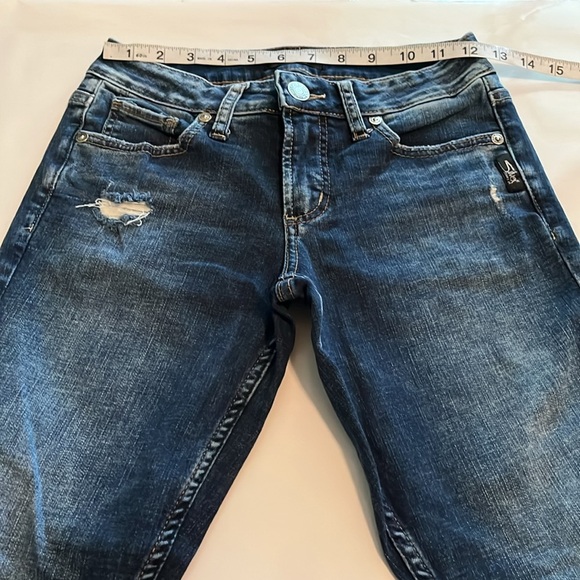 Silver Jeans Suki Skinny Crop Mid Rise Size 25 - Picture 4 of 16
